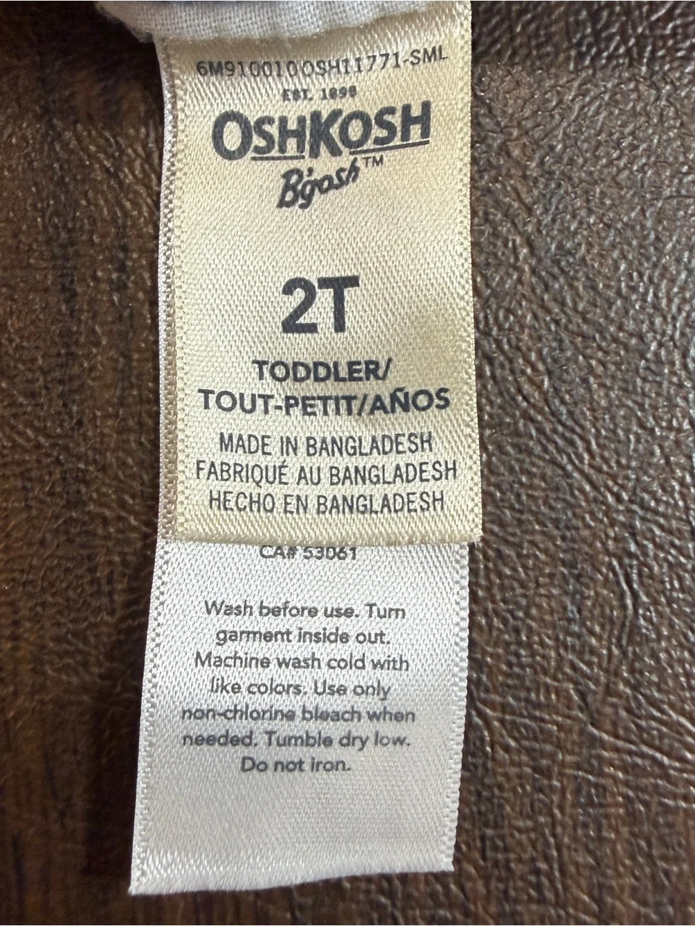 OshKosh B'gosh Girls' Blue Floral Denim Overall Dress Sz 2T